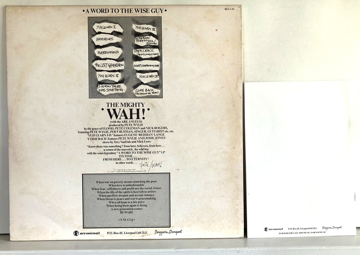 The Mighty Wah! - A Word to the Wise Guy, LP, 1984, Beggars Banquet