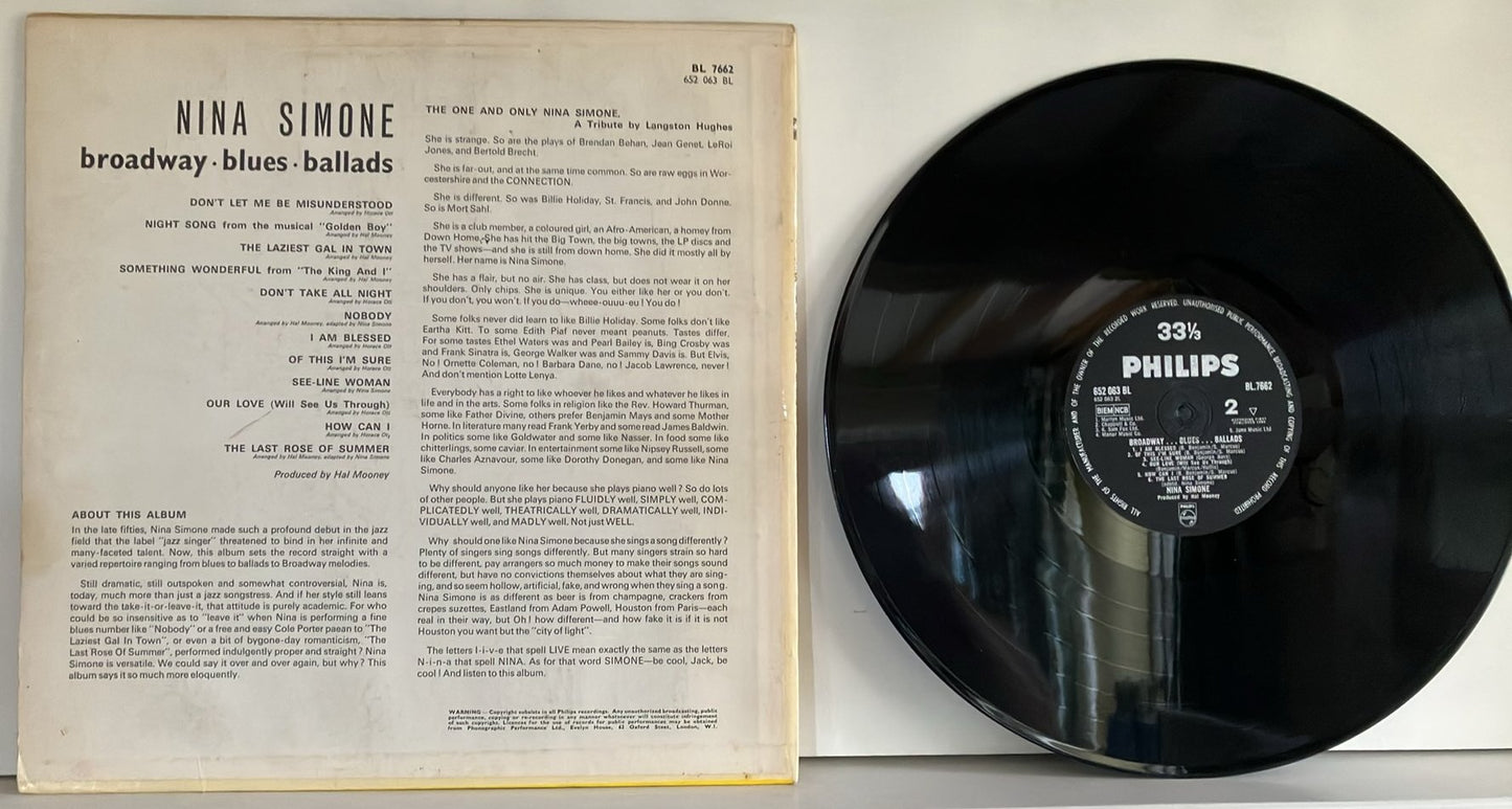 Nina Simone - Broadway-Blues-Ballads, LP, Philips