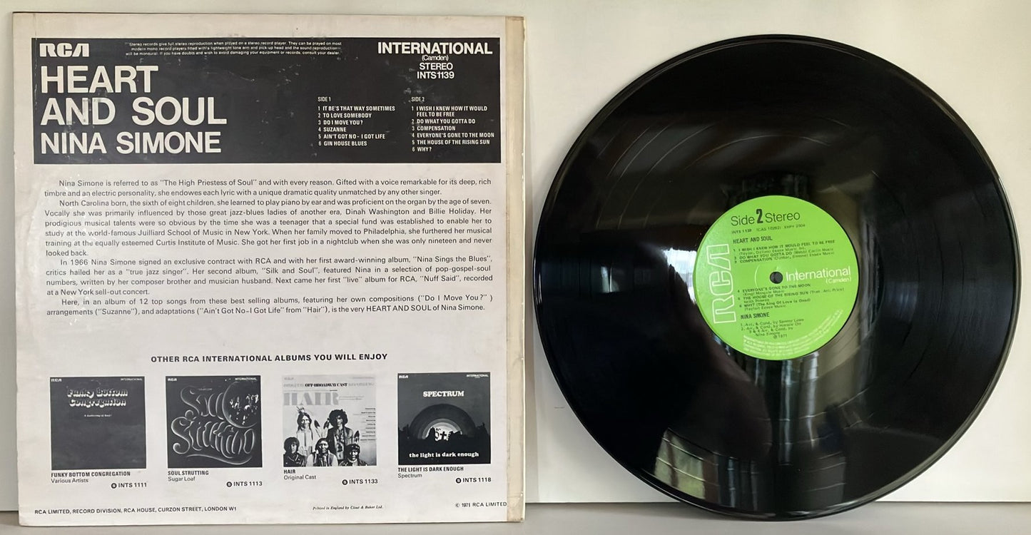Nina Simone - Heart & Soul, LP, RCA International, 1971UK