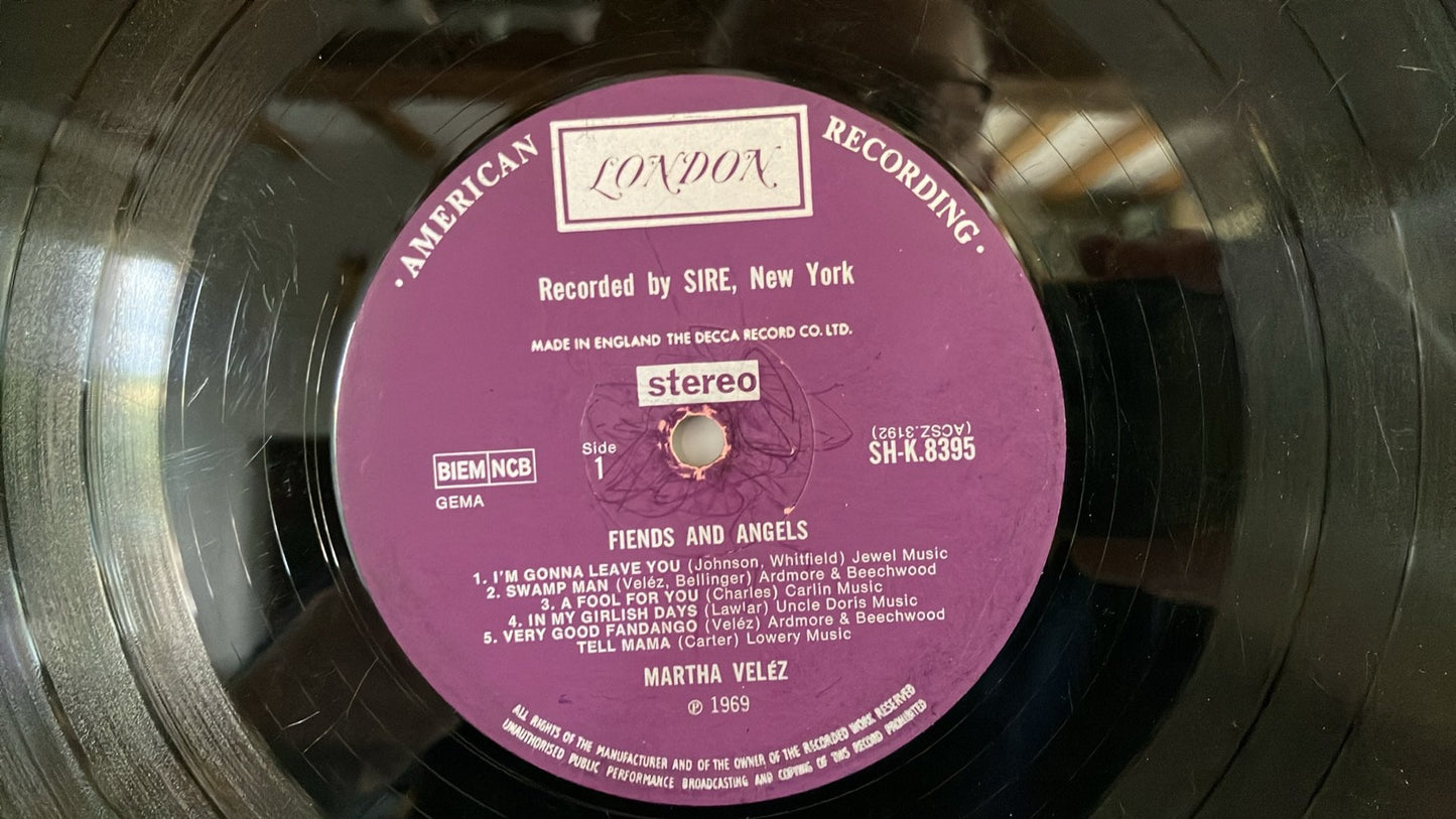 Martha Velez - Fiends & Angels, LP, 1969, London
