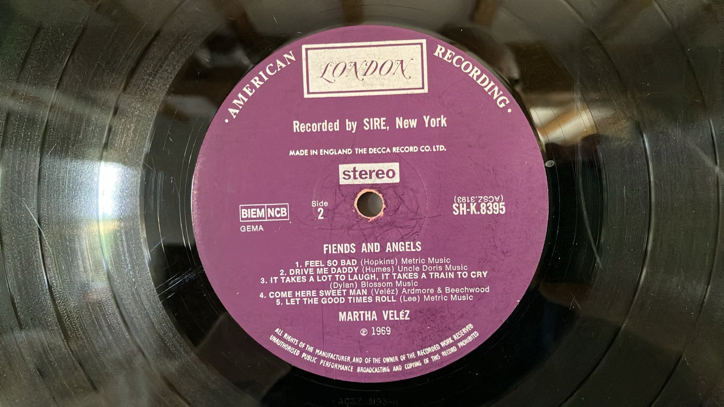 Martha Velez - Fiends & Angels, LP, 1969, London