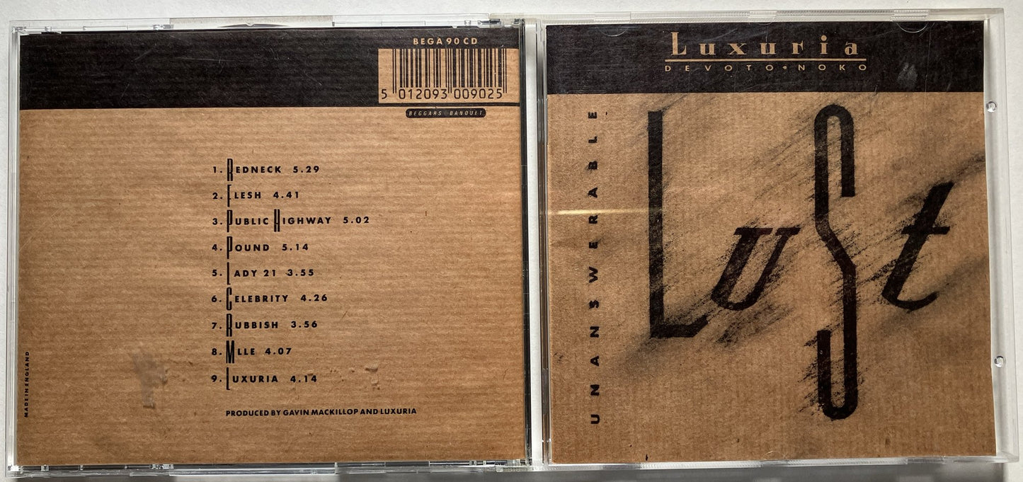 Luxuria - Unanswerable Lust, CD, 1988