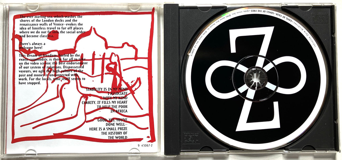 Gang Of Four - Songs Of The Free, CD, Infinite Zero, 1996US