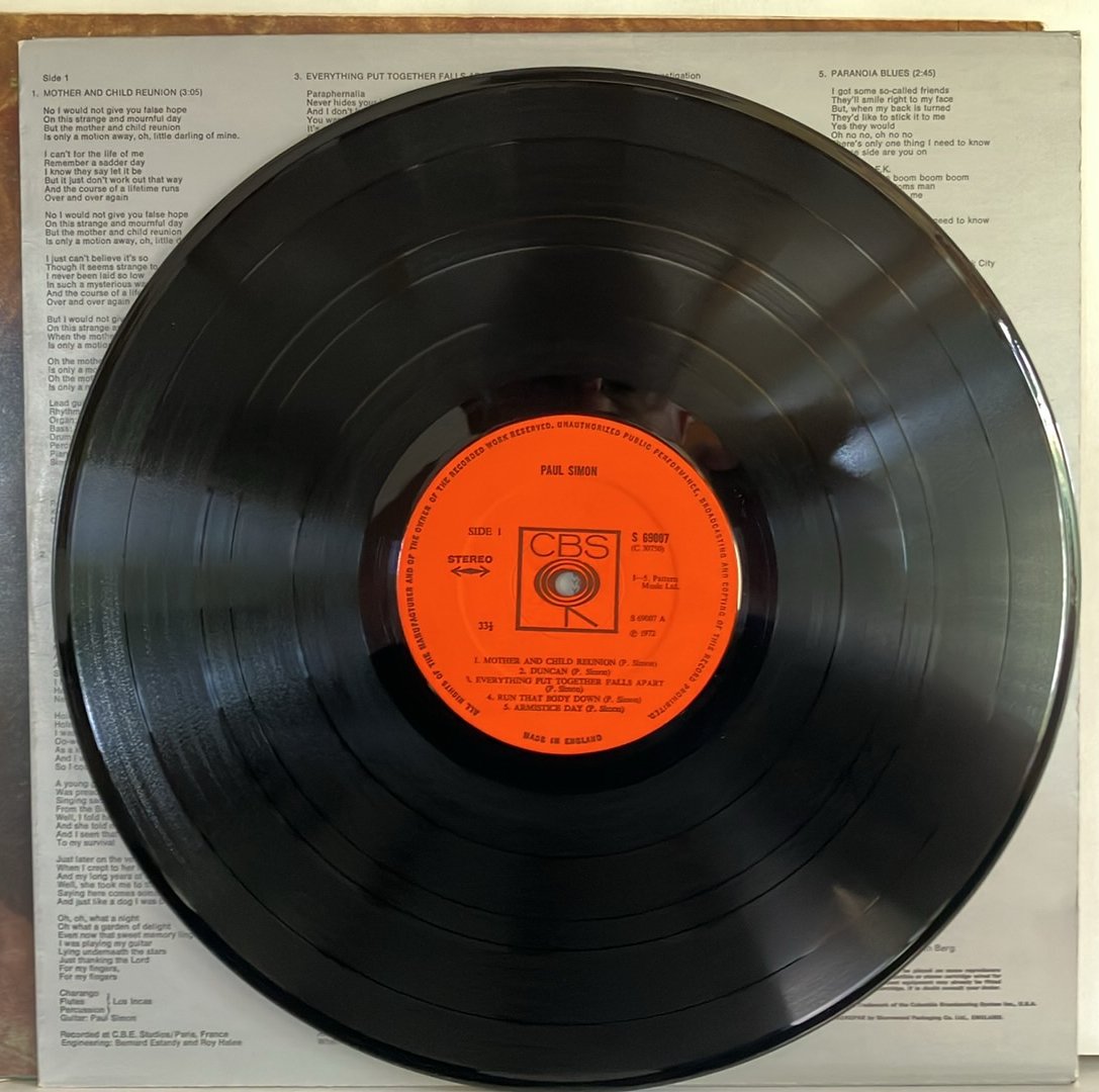 Paul Simon - Paul Simon, LP, 1972, CBS