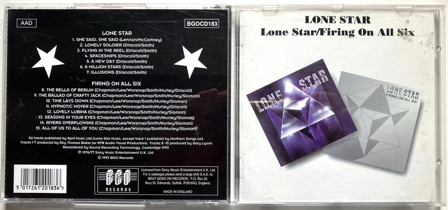 Lone Star - Lone Star/Firing On All Six, CD, BGO, 1993