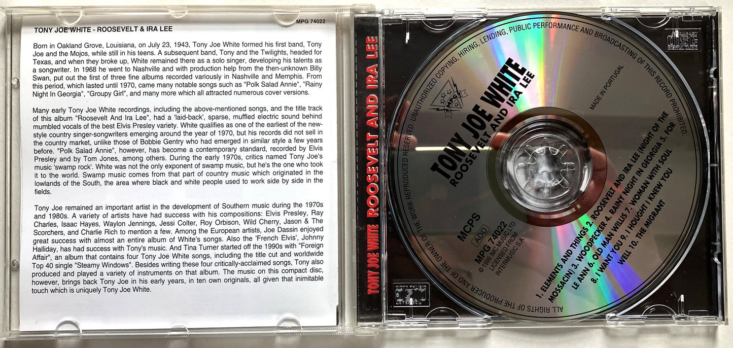 Tony Joe White - Roosevelt & Ira Lee, CD, 1993