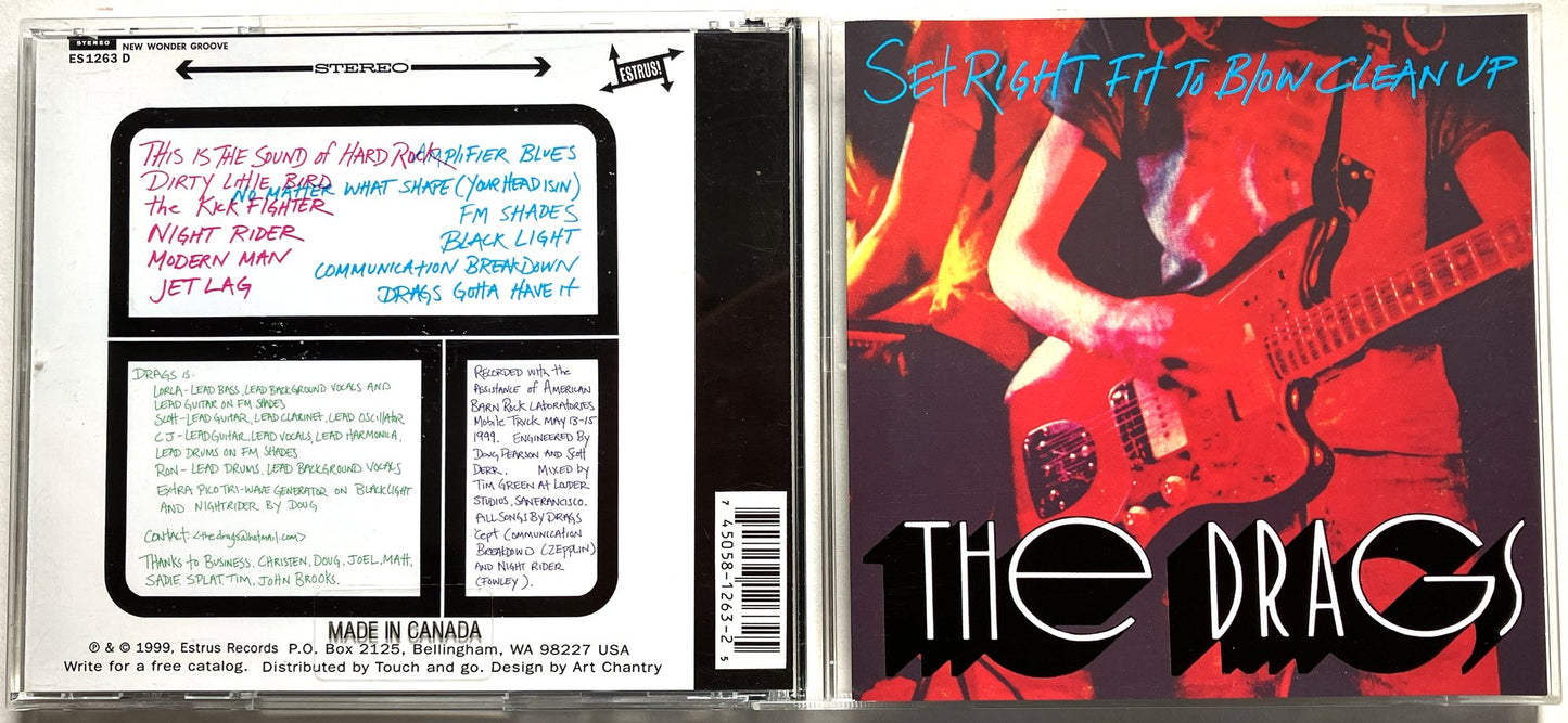 The Drags - Set Right Fit to Blow Clean Up, CD, Estrus Records, 1999US