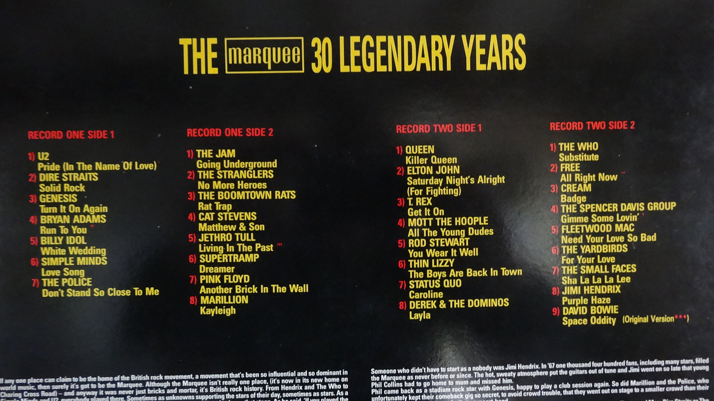 Various - The Marquee, 30 Legendary Years, UK1989, Vg+/Vg+