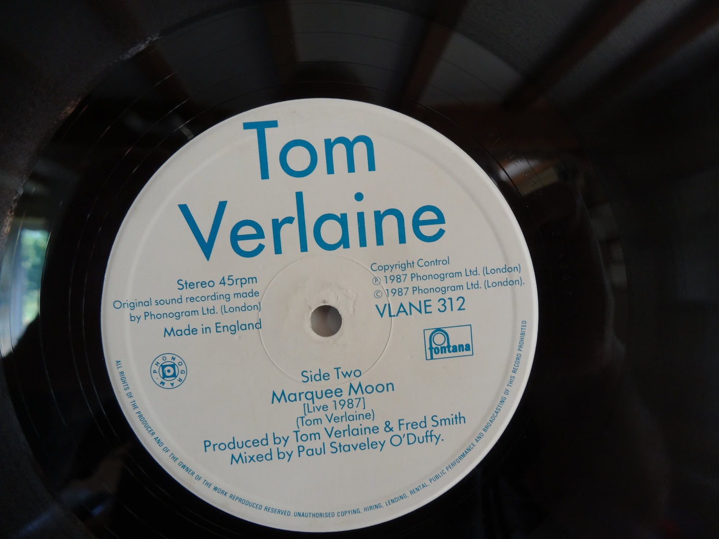 Tom Verlaine - The Funiest Thing/Marquee Moon, 12" EP, UK1987 RARE