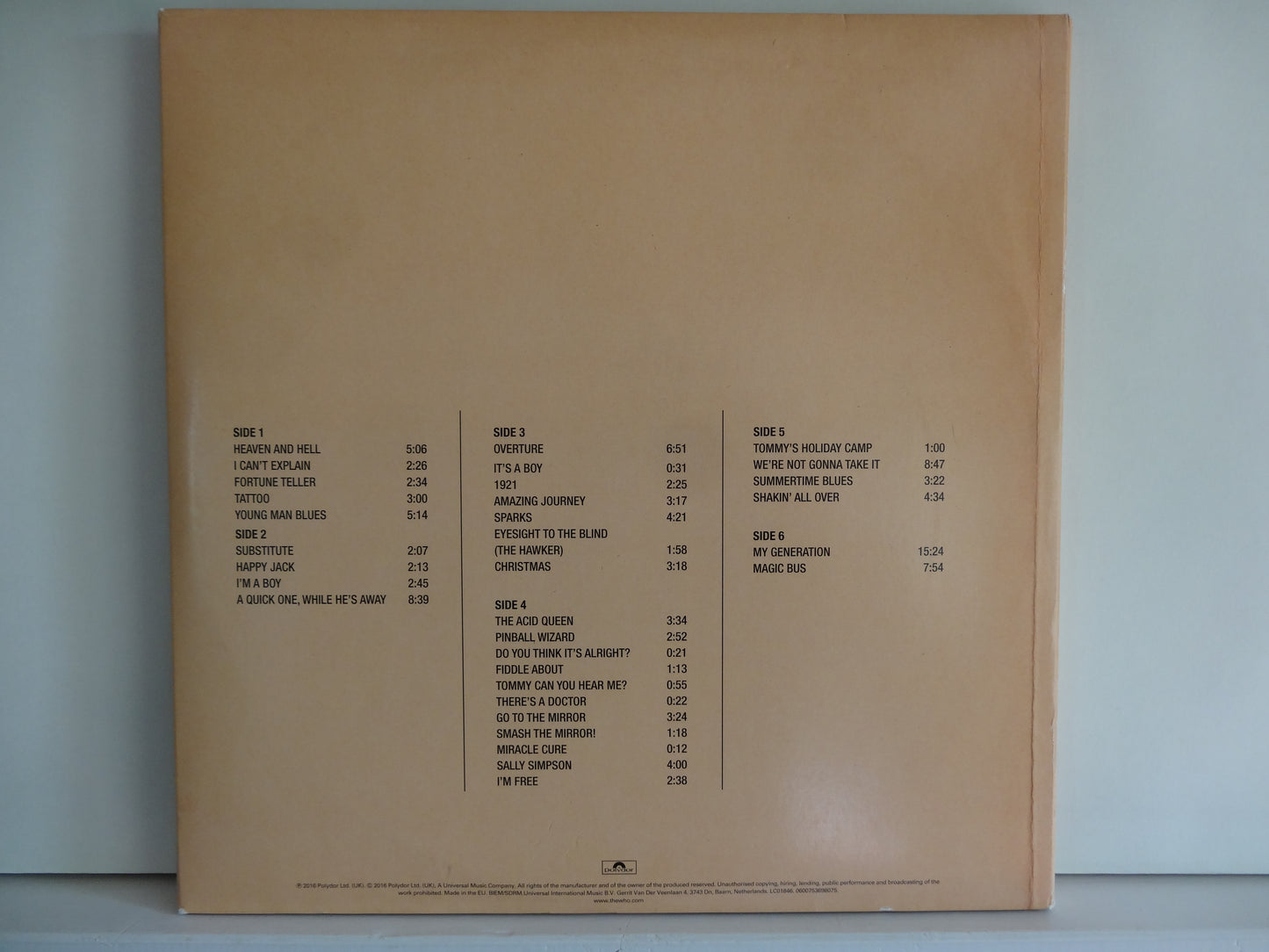 The Who - Live At Leeds, 3xLP Abbey Rd half-speed, 180g, UK2015