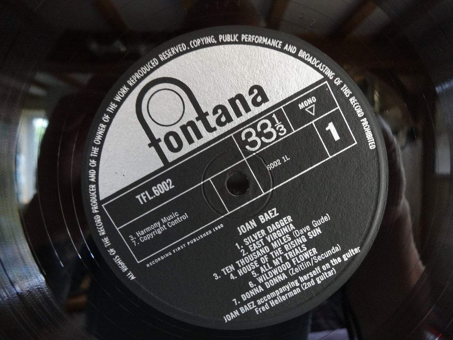 Joan Baez - Joan Baez, LP, UK mid 60's repress, MONO