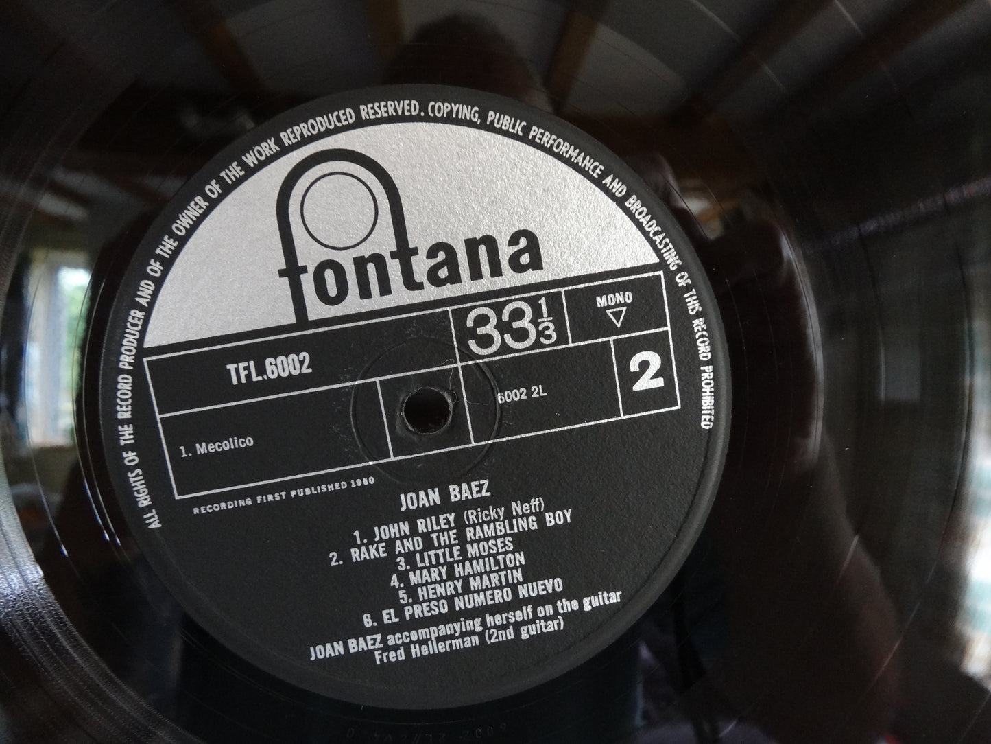 Joan Baez - Joan Baez, LP, UK mid 60's repress, MONO