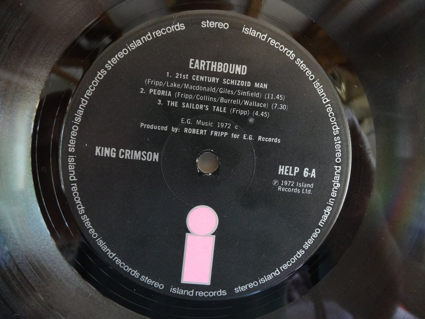 King Crimson - Earthbound, LP, UK1972 (misprint)