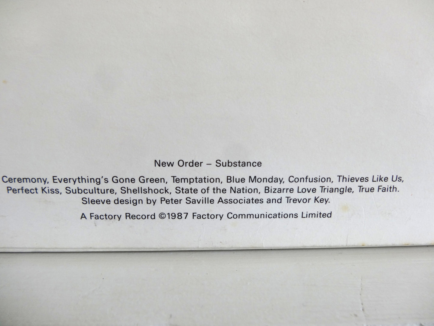 New Order - Substance, 2xLP, UK1987 First Press 'Embossed' FACT200