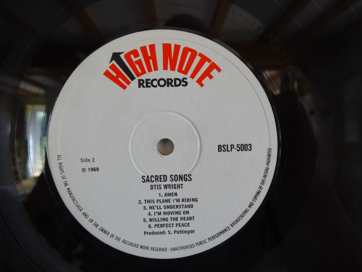 Otis Wright - Sacred Songs, LP, UK1969
