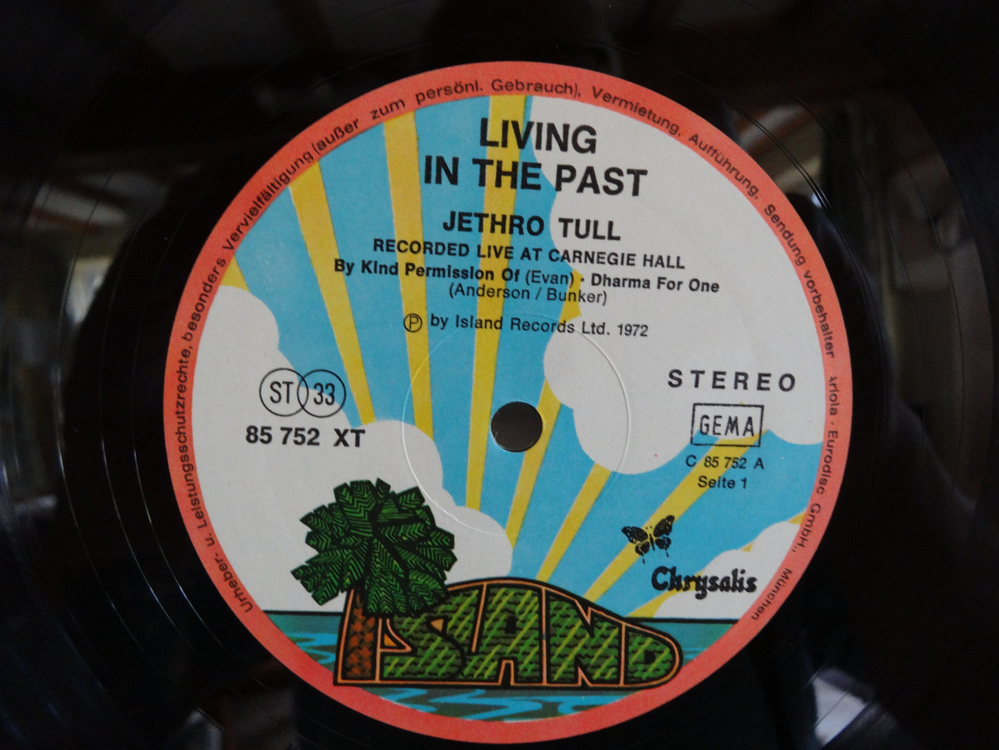 Jethro Tull - Living In The Past, 2xLP, GER1972 Hardback folio cover