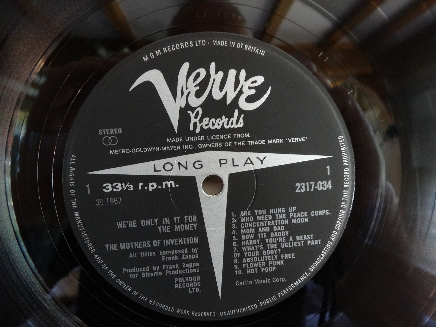 The Mothers Of Invention - We're Only In It For The Money, LP, UK1972