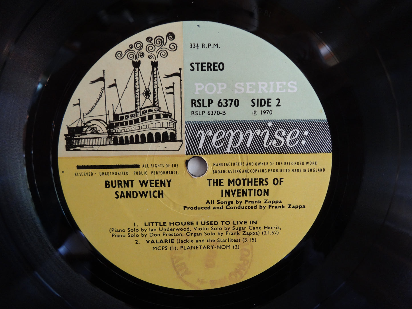 The Mothers Of Invention - Burnt Weeny Sandwich, LP, UK1970