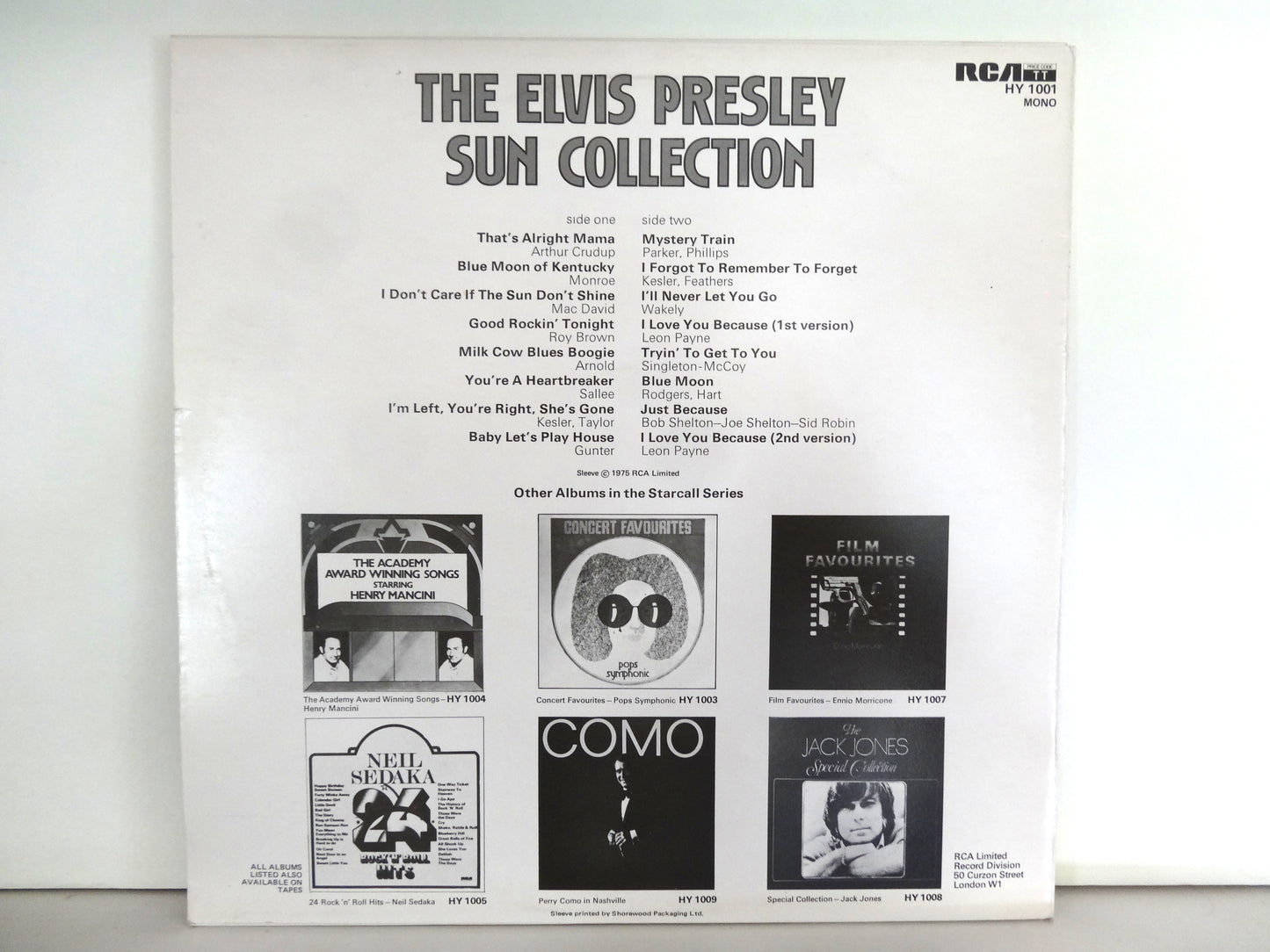 Elvis Presley - The Sun Collection, LP, UK1975