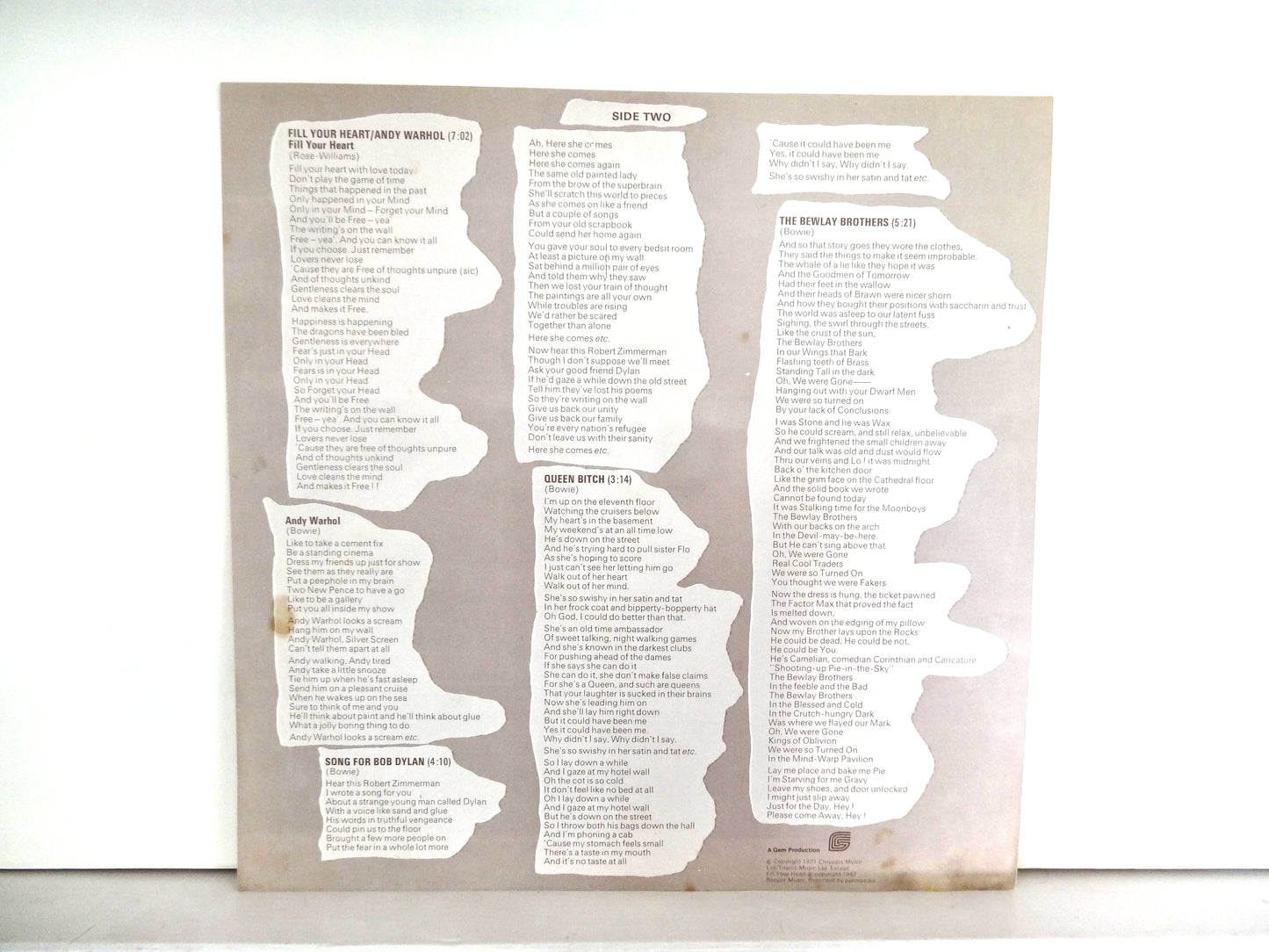 David Bowie - Hunky Dory, LP, UK