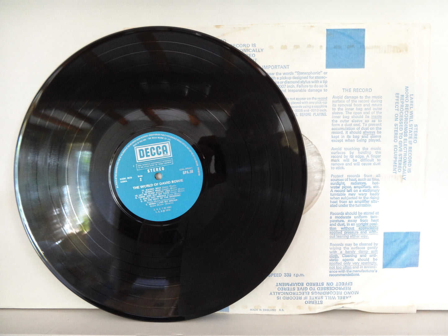 David Bowie - The World Of David Bowie, LP, UK1973