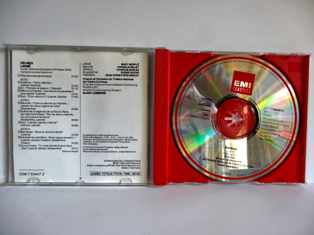 Delibes - Lakmé, CD, 1986