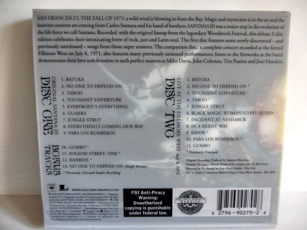Santana - The Third Album (III) deluxe ed, 2xCD, 2006