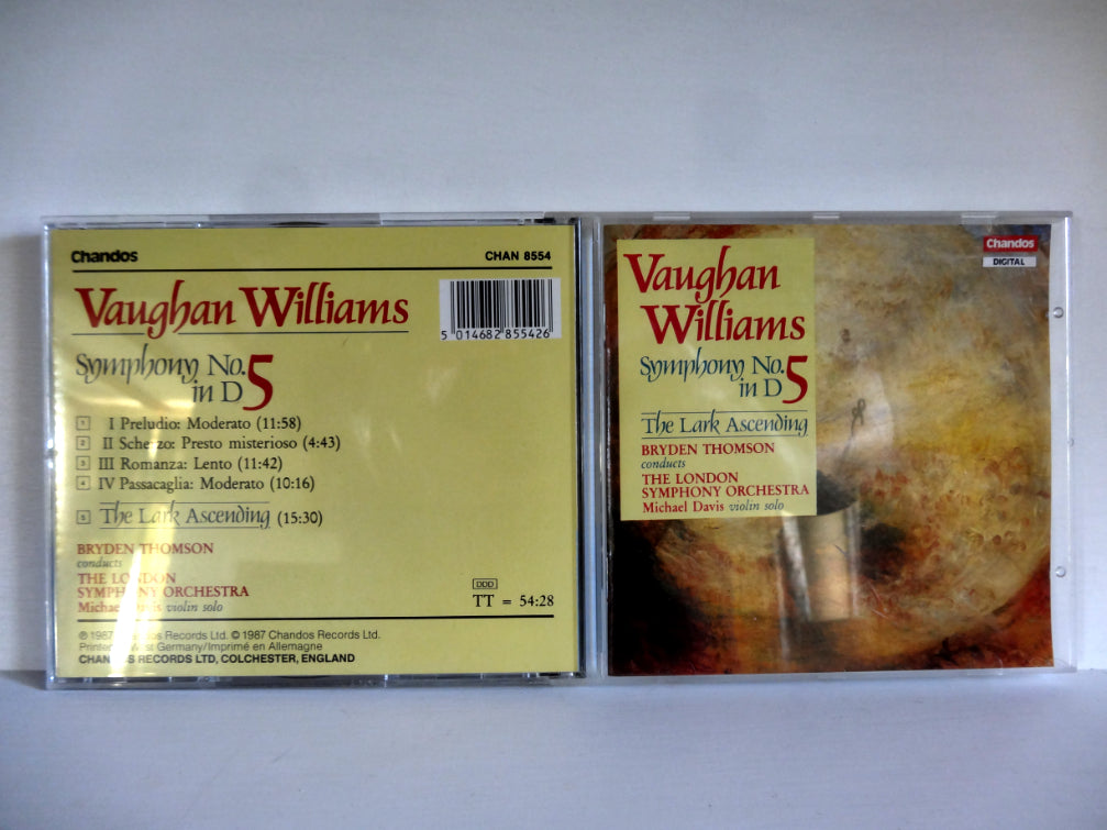 Vaughan Williams - Symphony Nº 5 in D, The Lark Ascending,  CD, 1987