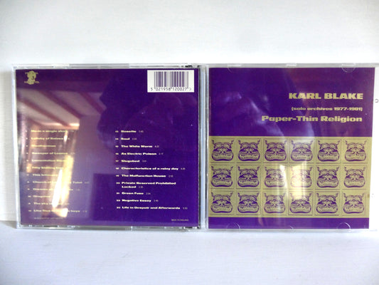 Karl Blake - Paper Thin Religion (solo 1977-1981), CD