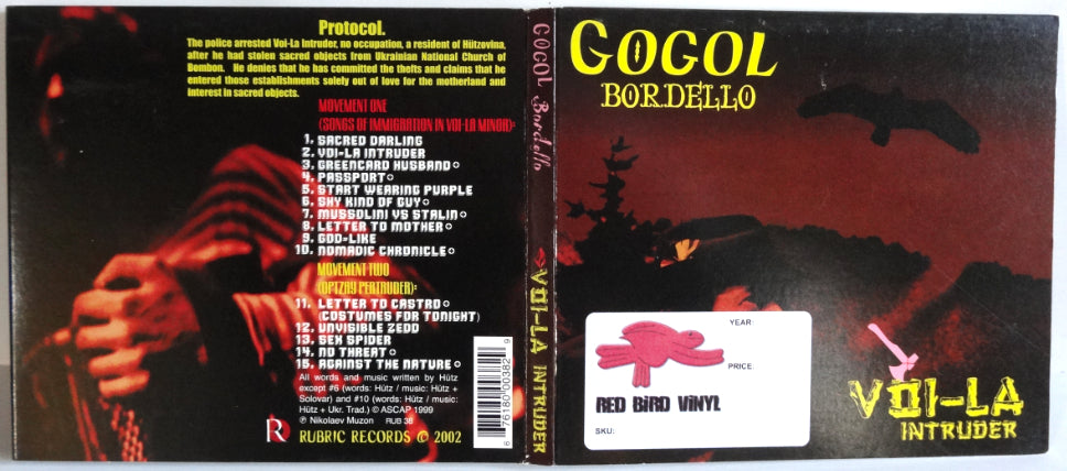 Gogol Bordello - Voi-La Intruder, CD, 2002US