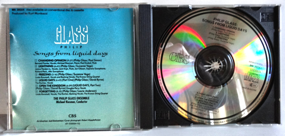 Philip Glass - Songs From Liquid Days, CD, 1986