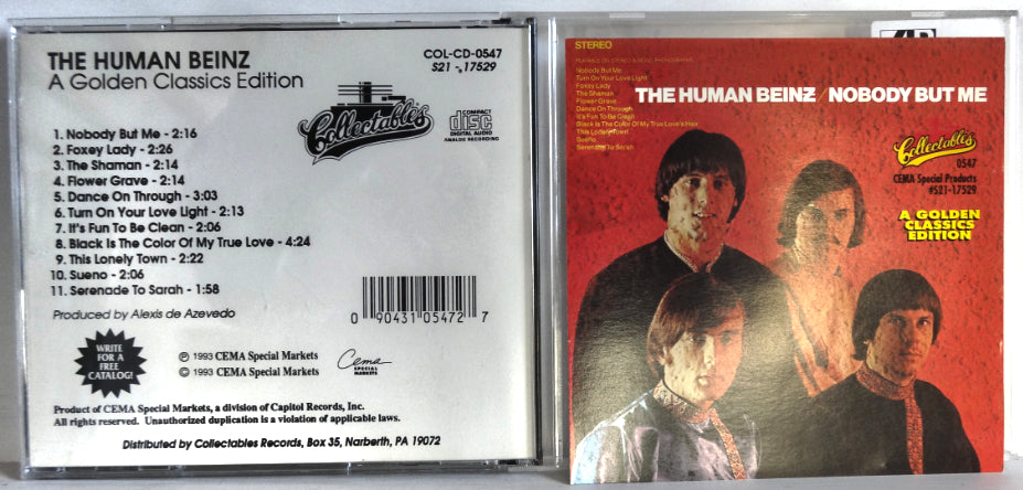 The Human Beinz - Nobody But Me, CD, 1993US