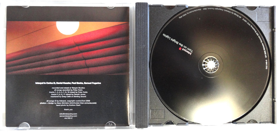Interpol - Turn On The Bright Lights, CD, 2002