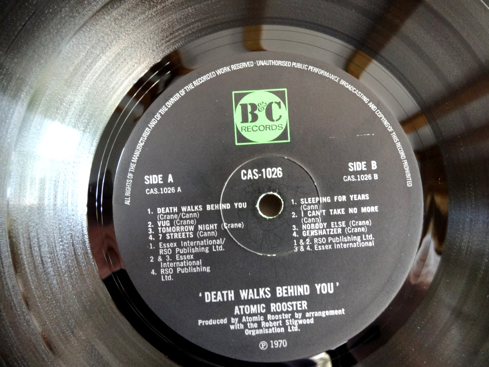 Atomic Rooster - Death Walks Behind You, LP, B&G, 1970 UK 1st