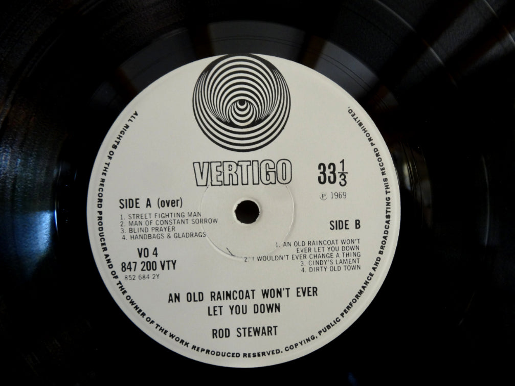 Rod Stewart - An Old Raincoat Won't Let You Down, LP, 1969 Vertigo Swirl