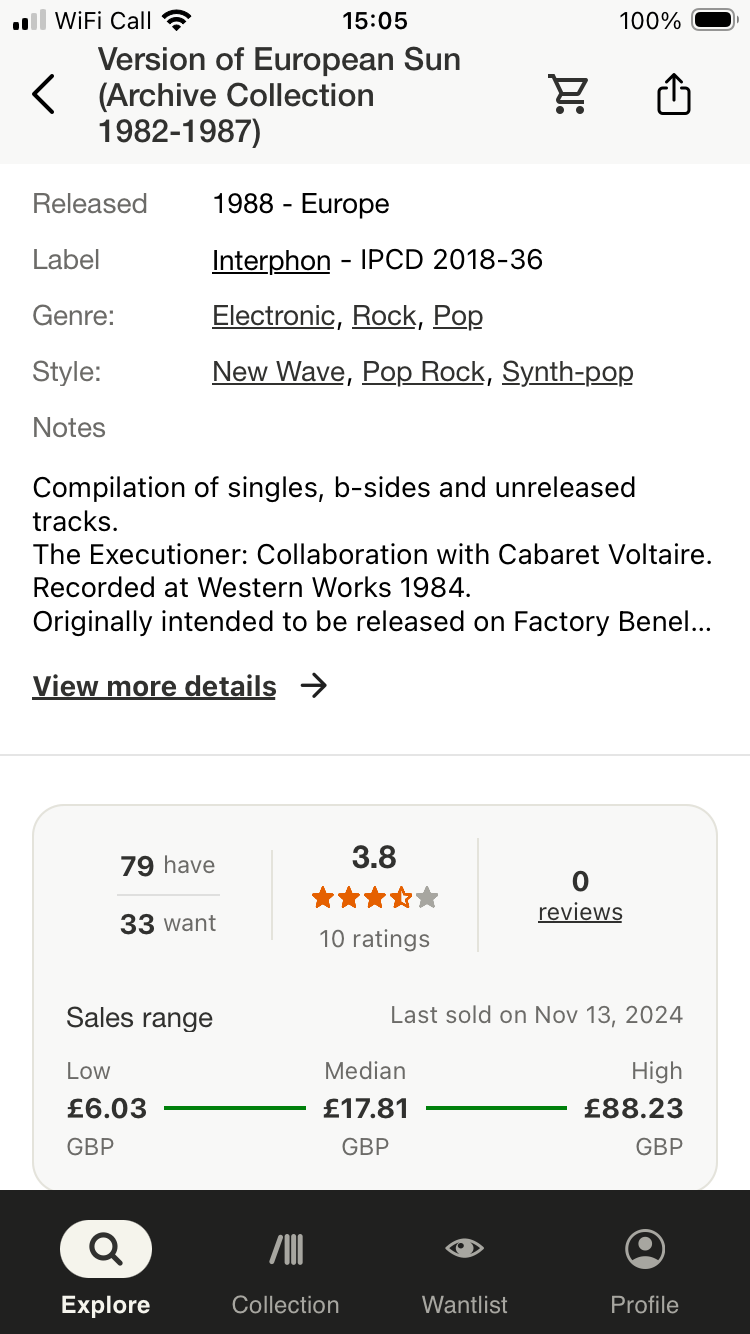 Paul Haig - European Sun, CD, GER1988, RARE
