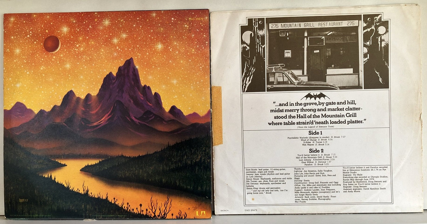 Hawkwind - Hall Of The Mountain Grill, LP, United Artists, 1974UK