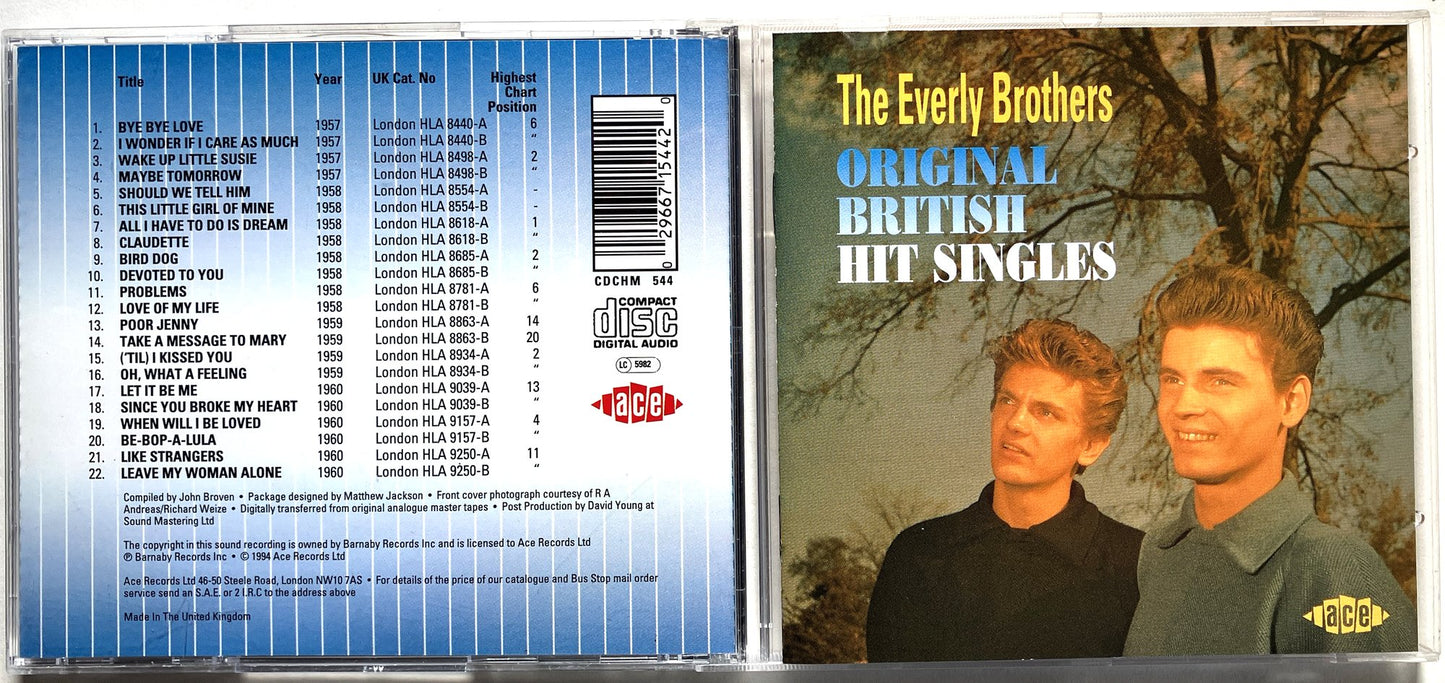 The Everly Brothers - Original British Hit Singles, CD, 1994