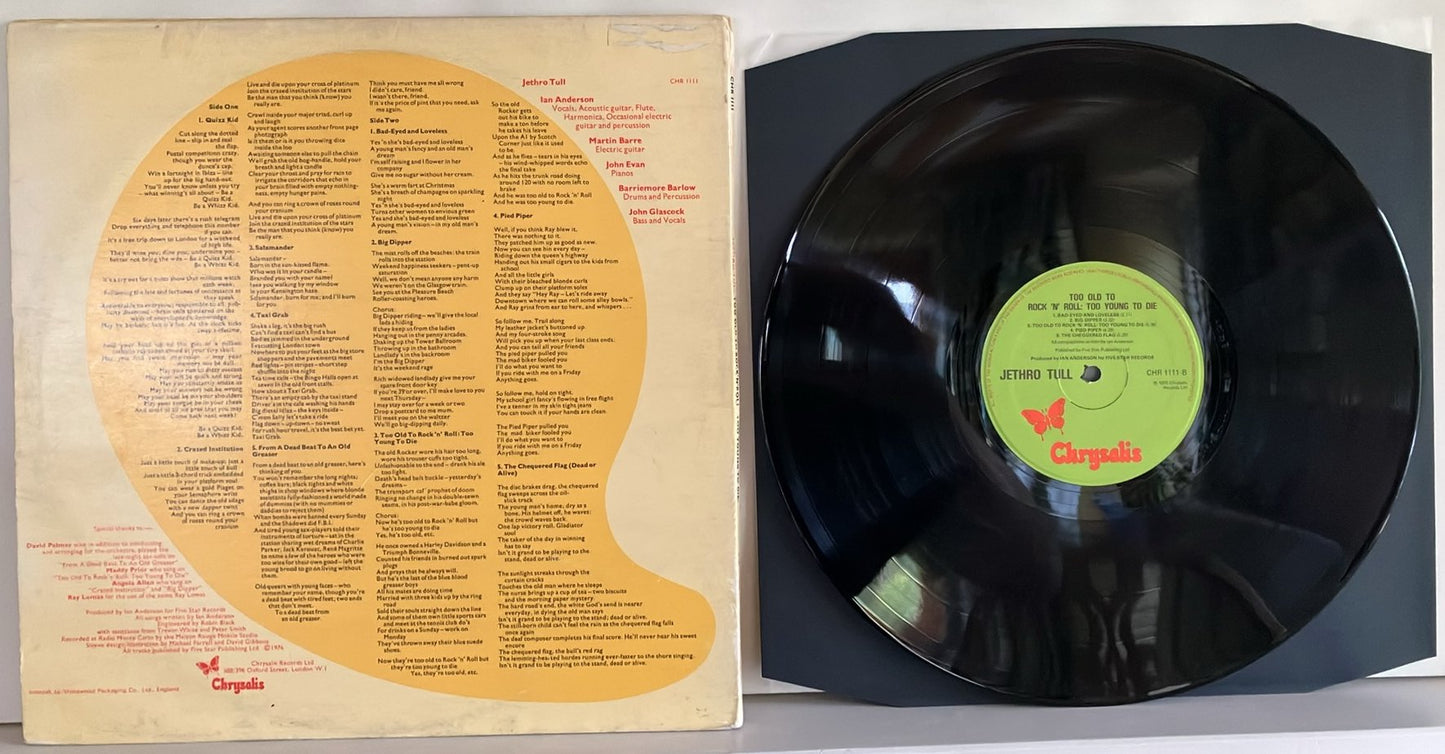 Jethro Tull - Too Old to Rock 'n' Roll: Too Young to Die!, LP, Chrysalis 1976