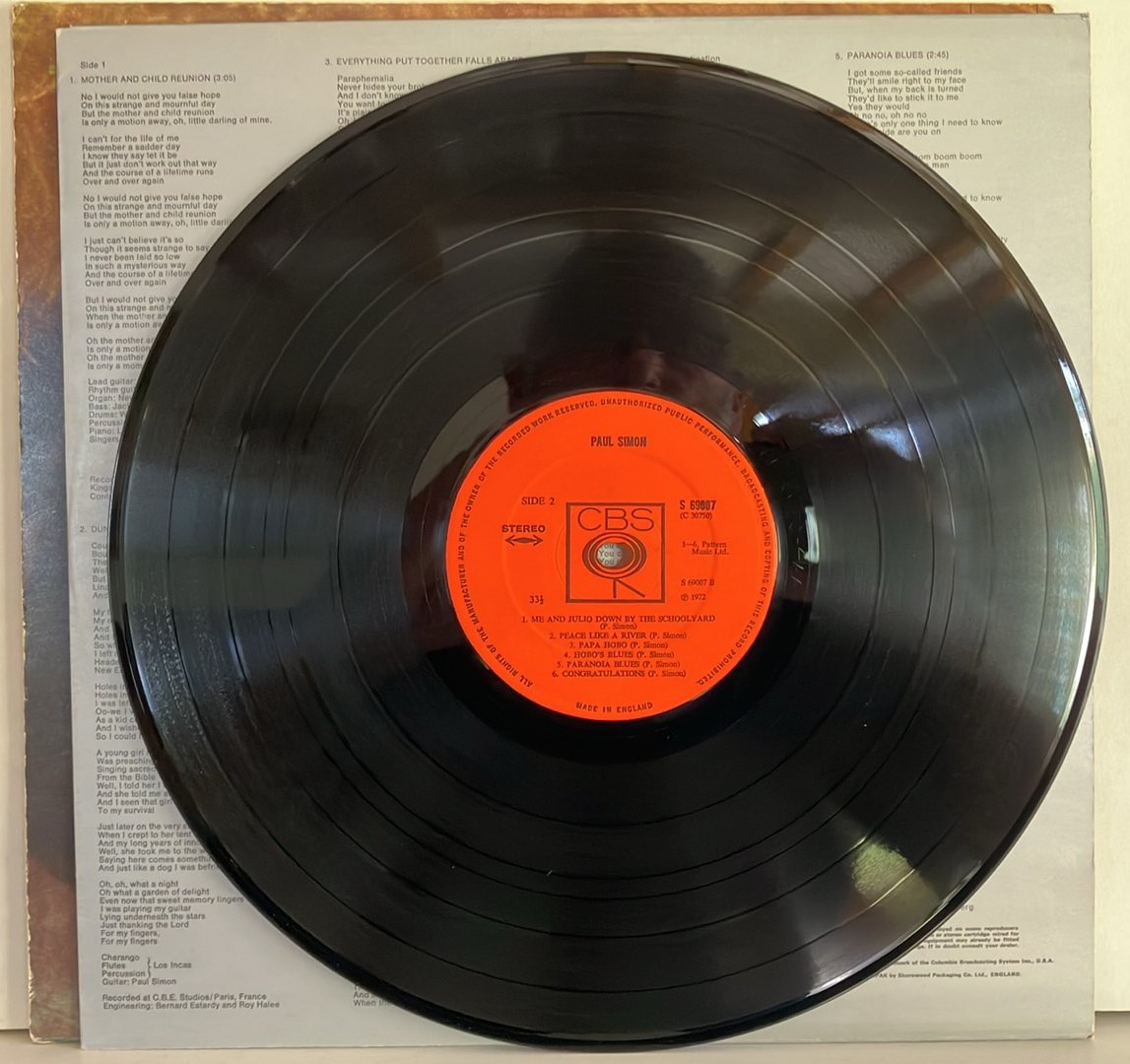 Paul Simon - Paul Simon, LP, 1972, CBS
