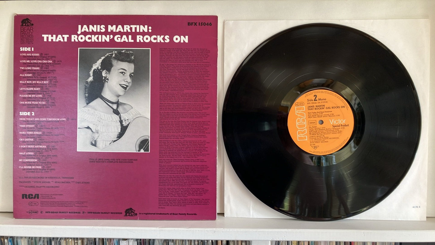 Janis Martin - That Rockin' Gal Rocks On, LP, 1979, Bear Family Records